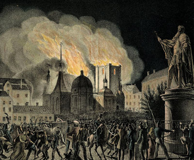 Branden vid Riddarholmskyrkan 1835