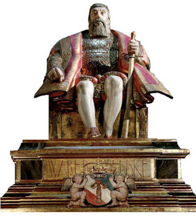 Gustav Vasas staty p� Nordiska museet