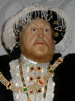 Henry VIII av Tudor - vaxdocka fr�n Madame Tussauds i London