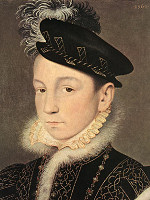 Charles IX 11 �r gammal - m�lad av  Francois Clouet 1561